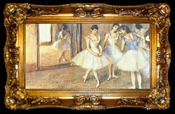 framed  Edgar Degas Dance Greenroom, ta009-2